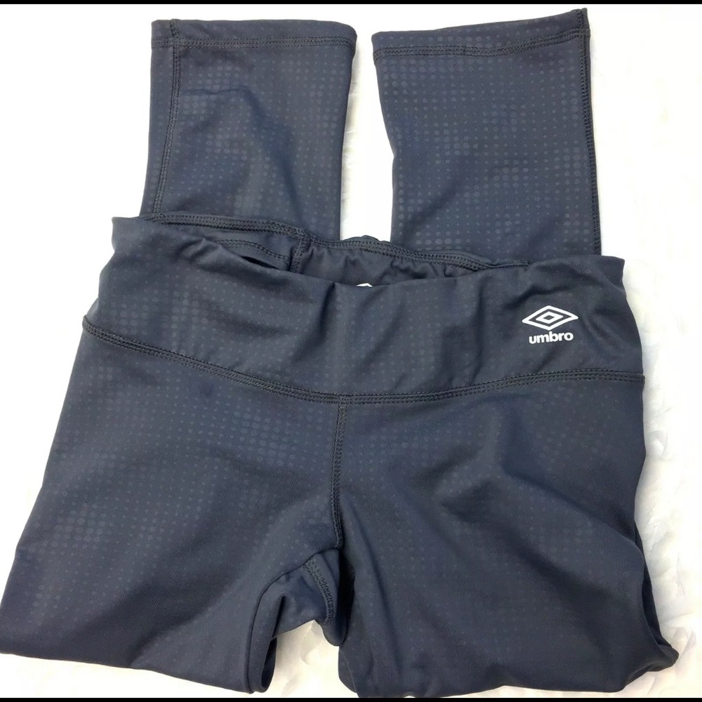 Umbro Capri Legging Pants Gray Dot Full Length S - Picture 1 of 8
